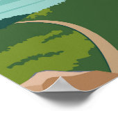 Donegal Ireland Retro Travel Art Vintag Poster (Ecke)