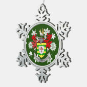 Donegal Ireland Wappen Irish Schneeflocken Zinn-Ornament (Rechts)