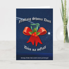 Donegal Irish Christmas Card - Nollaig Shona Duit Feiertagskarte
