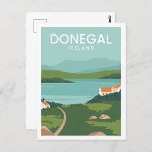 Donegal Irland Bekannter Reiseort Illustration Postkarte