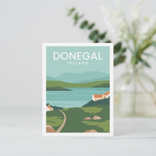 Donegal Irland Bekannter Reiseort Illustration Postkarte (Stehend Vorderseite)