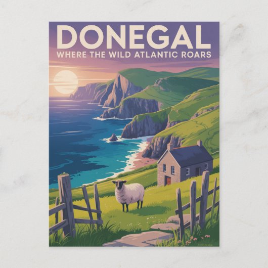Donegal Irland Feiertagspostkarte (Vorderseite)