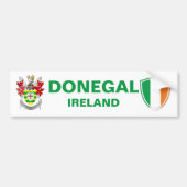 Donegal Irland Wappen und irische Flagge Autoaufkleber (Vorne)