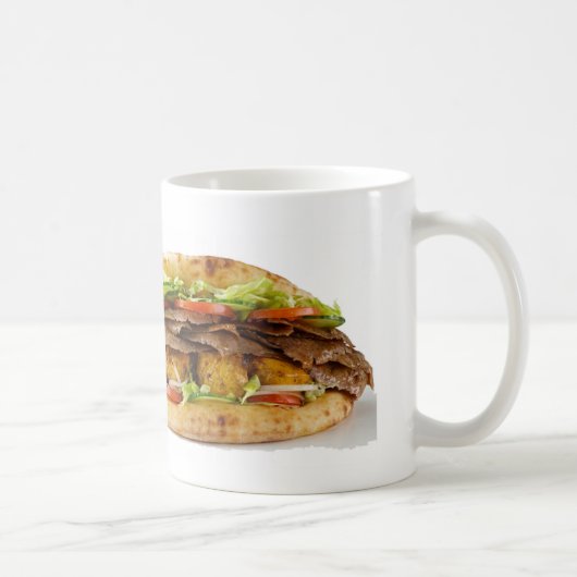 "Doner Kebab" Entwurfs-Tasse Kaffeetasse (Rechts)