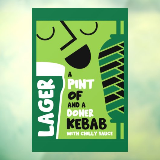 Doner Kebab Fensteraufkleber (Blatt 3)