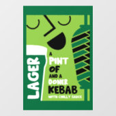 Doner Kebab Fensteraufkleber (Blatt)