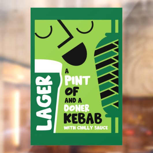 Doner Kebab Fensteraufkleber (Blatt 2)