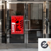 Doner Kebab Fensteraufkleber (Büro Tür)