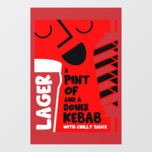 Doner Kebab Fensteraufkleber