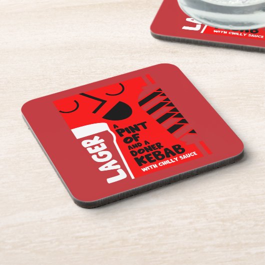 Doner Kebab Getränkeuntersetzer (Linke Seite)