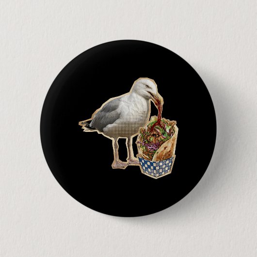 Döner Kebab Möwe Button (Vorderseite)