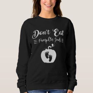 Döners nicht Kürbiskörner Kürbis mit Baby Fußabdrü Sweatshirt