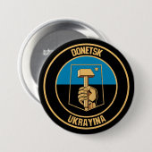 Donetsk-RundEmblem Button (Vorne & Hinten)