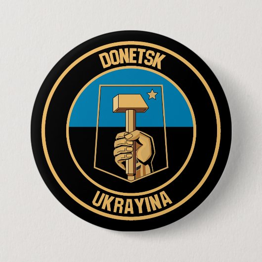 Donetsk-RundEmblem Button (Vorderseite)