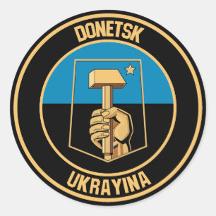 Donetsk-RundEmblem Runder Aufkleber