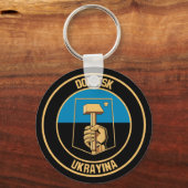 Donetsk-RundEmblem Schlüsselanhänger (Vorderseite)