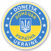 Donetsk Ukraine Aufkleber (Vorderseite)