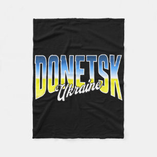 Donezk Ukraine Patriotische Flagge Nationaler Stol Fleecedecke