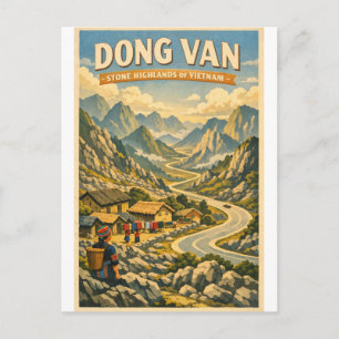 Dongvan Karst Plateau, Ha Giang, Vietnam Postkarte