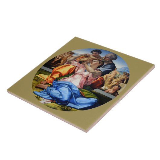Doni Tondo, Doni Madona, Michelangelo Fliese (Seite)