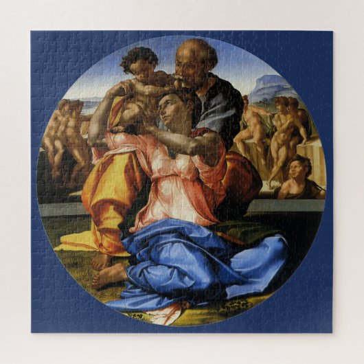 Doni Tondo oder Doni Madonna von Michelangelo Puzzle (Vertikal)