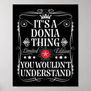 Donia nennt es ein Donia, was man nicht verstehen  Poster