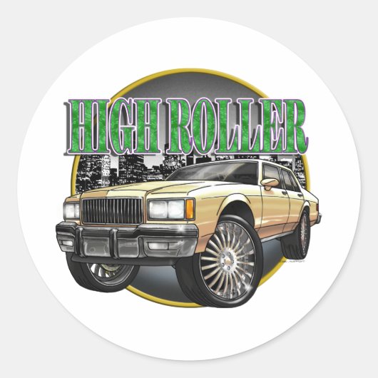 Donk Caprice Creme Runder Aufkleber (Vorderseite)