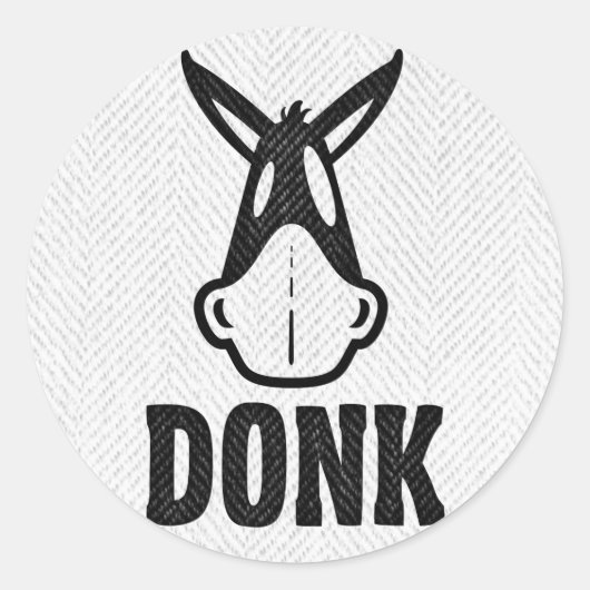 DONK - Schwarz auf Weiß - Aufkleber - Set (Vorderseite)