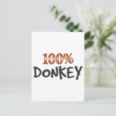 Donkey 100 Prozent Postkarte (Stehend Vorderseite)