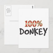 Donkey 100 Prozent Postkarte (Vorne/Hinten)