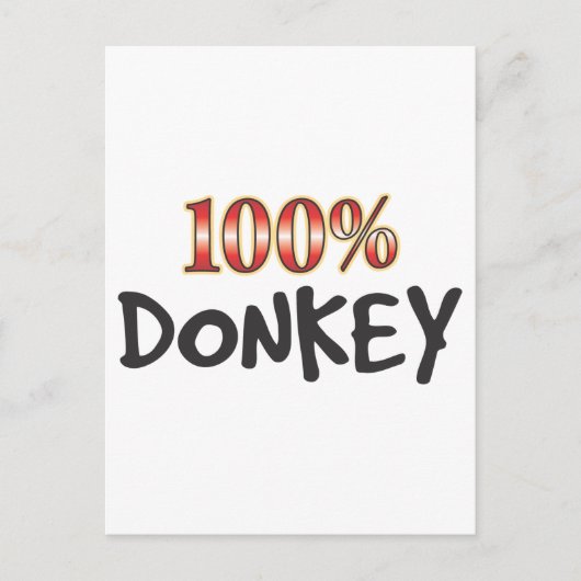 Donkey 100 Prozent Postkarte (Vorderseite)