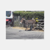 Donkey am Tor Fleecedecke (Vorderseite (Horizontal))