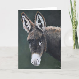 Donkey Animal Art Grußkarte Dankeskarte