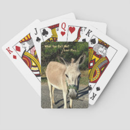 Donkey Animal Looking Wanderlustige personalisiere Spielkarten