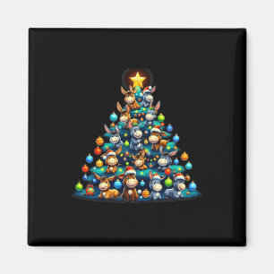 Donkey Animal Lover Xmas Geschenk Donkey Weihnacht Magnet
