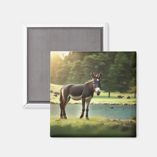 Donkey, Asinus, Jackass, Mule, Burro, WildAss Magnet (Vorderseite/Rückseite)