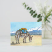 Donkey auf Hochplateau, Südamerika Postkarte (Stehend Vorderseite)