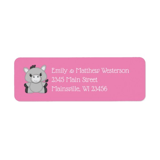 Donkey Baby Dusche Rosa (Vorne)