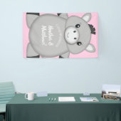 Donkey Baby Dusche Rosa Banner (Messeveranstaltung)