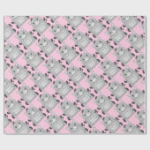 Donkey Baby Dusche Rosa Geschenkpapier (Flach)