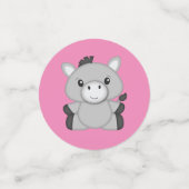 Donkey Baby Dusche Rosa Konfetti (Klein Vorderseite)