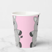 Donkey Baby Dusche Rosa Pappbecher (Links)