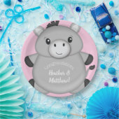 Donkey Baby Dusche Rosa Pappteller (Party)