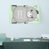 Donkey Baby Shower Green Banner (Messeveranstaltung)
