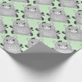 Donkey Baby Shower Green Geschenkpapier (Ecke)