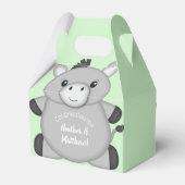 Donkey Baby Shower Green Geschenkschachtel (Rückseite)