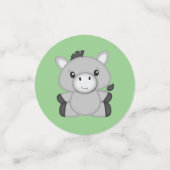 Donkey Baby Shower Green Konfetti (Klein Vorderseite)