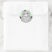Donkey Baby Shower Green Runder Aufkleber (Tasche)