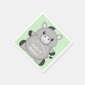 Donkey Baby Shower Green Serviette (Ecke)