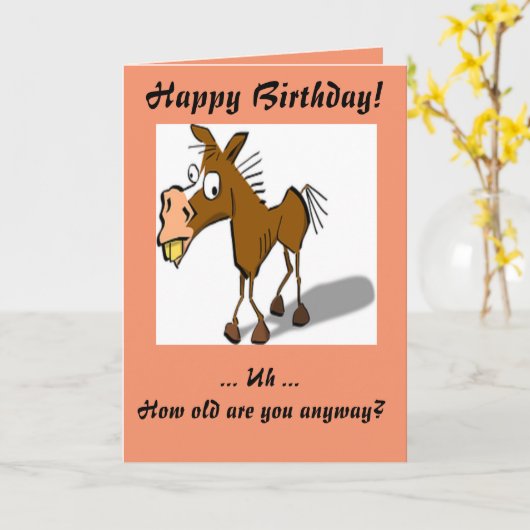Donkey Birthday Greetings Karte (Gelbe Blume)